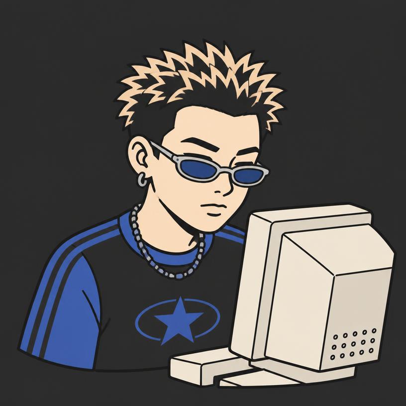Y2K Chatroom character illustration